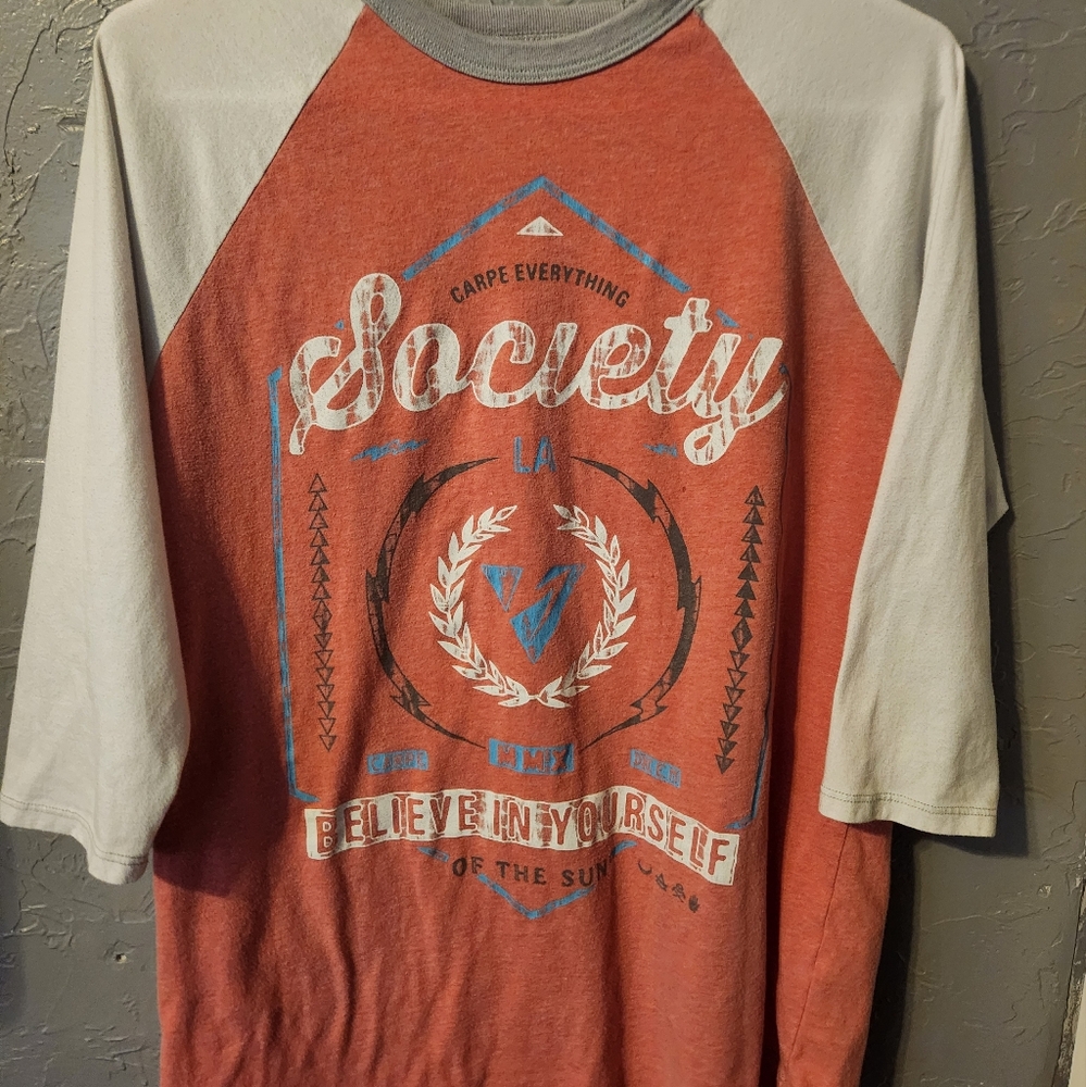 Red and White Graphic T-Shirt